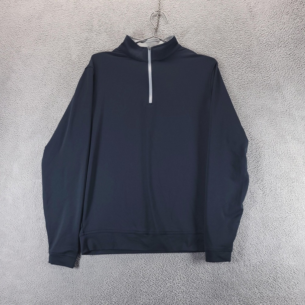 Peter Millar Pullover Mens S Black Perth Performance 1/4 Zip ME0EK40 Stretch